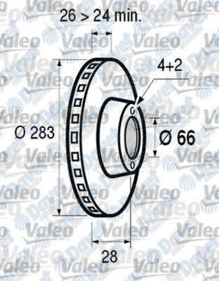 VALEO 186533 On Fren Disk Aynasi Havali 283mm ( Peugeot ) P406 2.0 ( Citroen ) Xantia 2.0i 16v (97-01)  ####